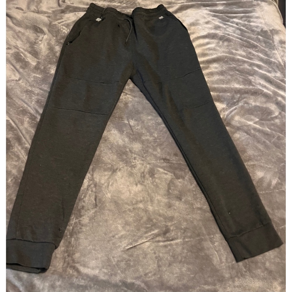Southpole Mens Jogger Sweatpants Charcoal Grey Zipper Pockets Size L